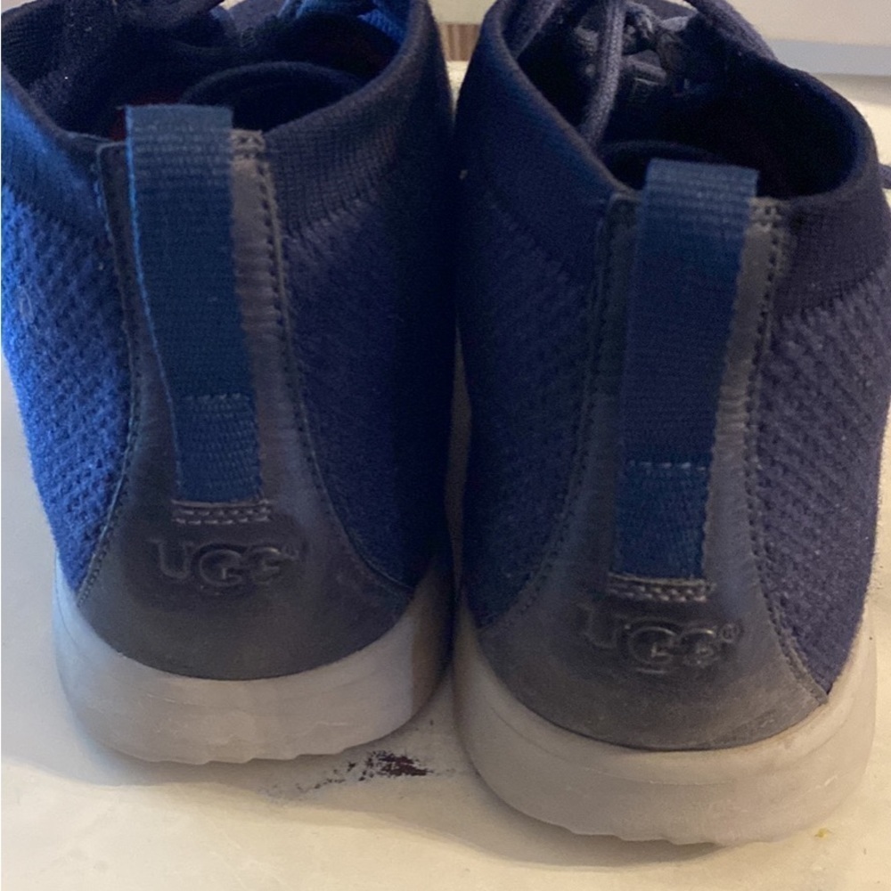 UGG Men's Freamon HyperWeave Knit Chukka Sneaker Boots Navy Size 12 - Picture 3 of 8